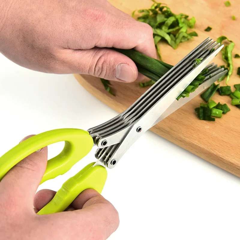 Gaming Kitchen Accessories - 多層キッチンはさみステンレス鋼野菜カッターネギハーブ海苔スパイス調理ツールカットキッチンアクセサリー