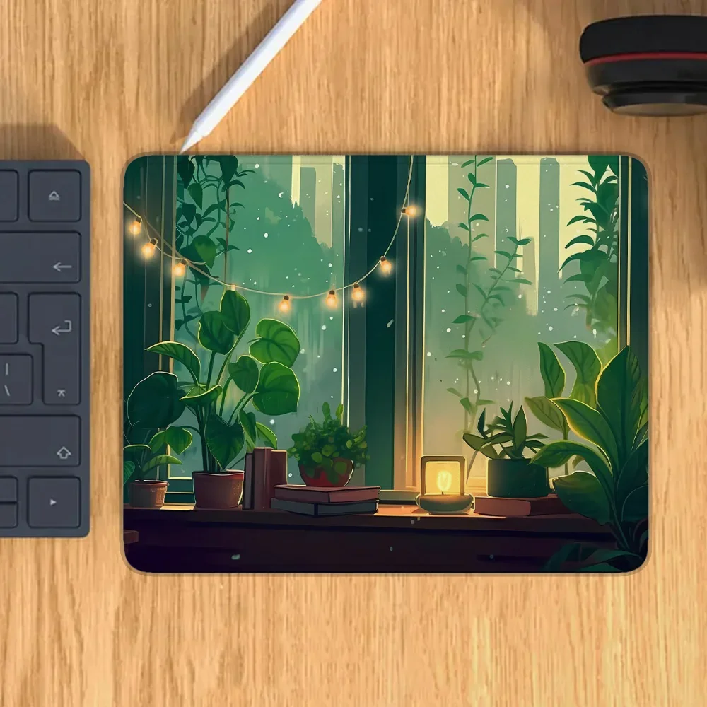 Gaming Accessories Companies - マウスパッド グリーン デスクパッド ロフィ ゲーミングマウスマット コンピューターアクセサリー