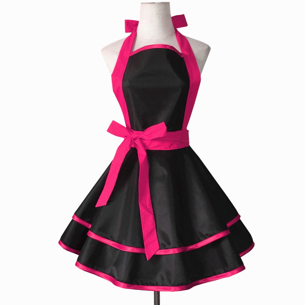 Gaming Kitchen Accessories - プリンセスエプロン女性用かわいいフリルキッチンエプロン防水耐油調理エプロン家庭用クリーニングベーキングアクセサリー
