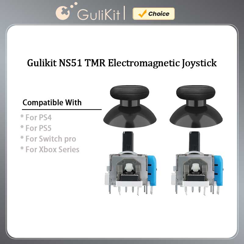 Gaming Setup Accessories Xbox - GuliKit NS51 TMR ジョイスティック スティックキャップ付き、PS4 PS5/PS5