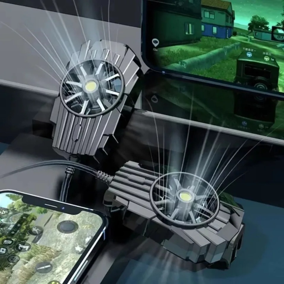 Gaming Accessories Phone - ポータブルバッククリップ冷却ミニ空冷式携帯電話ラジエーター iPhone 15 iOS Android ゲームアクセサリー
