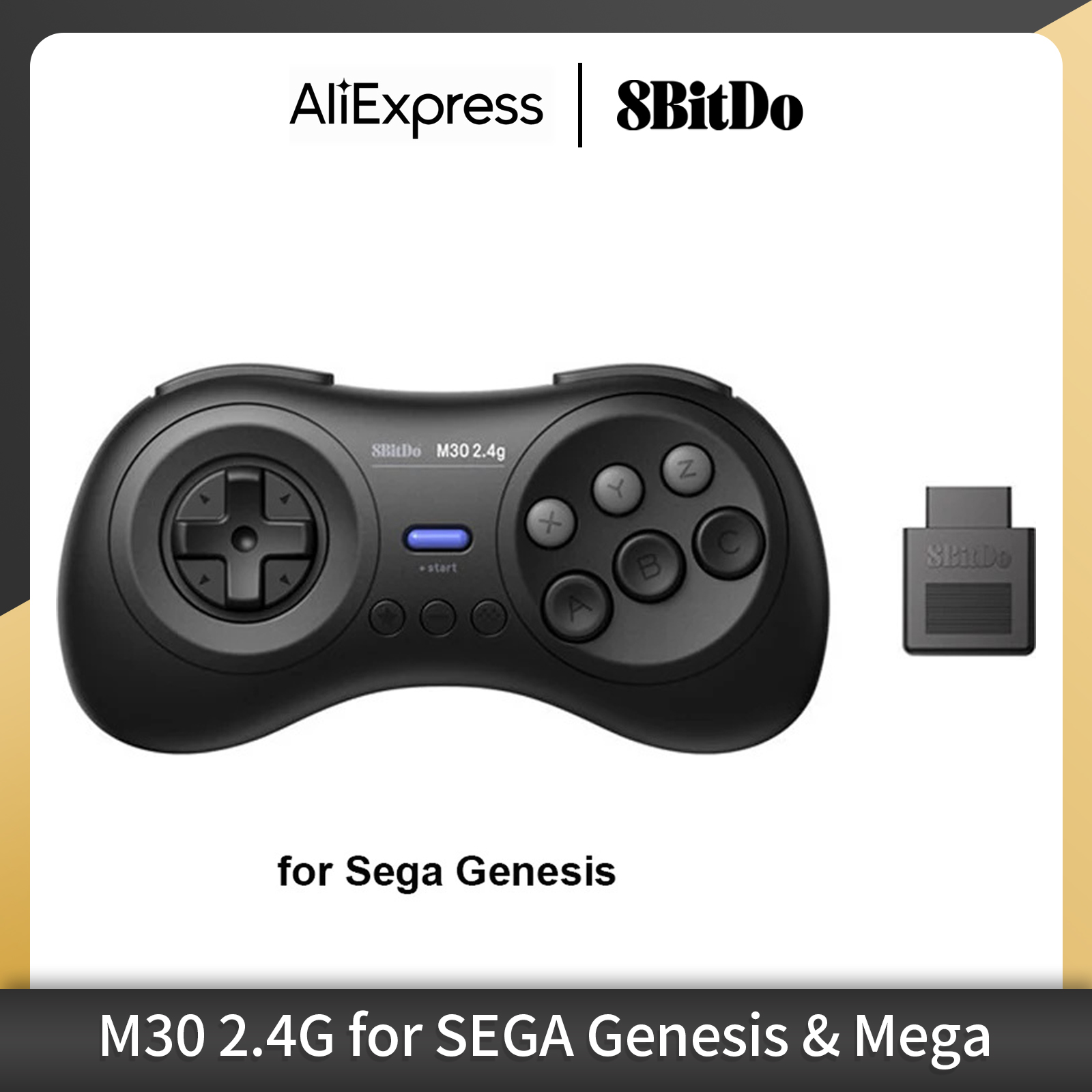 Gaming Accessories Driving - 8BitDo M30 2.4G ワイヤレスゲームパッド ゲームコントローラー セガジェネシスおよびセガメガドライブ用