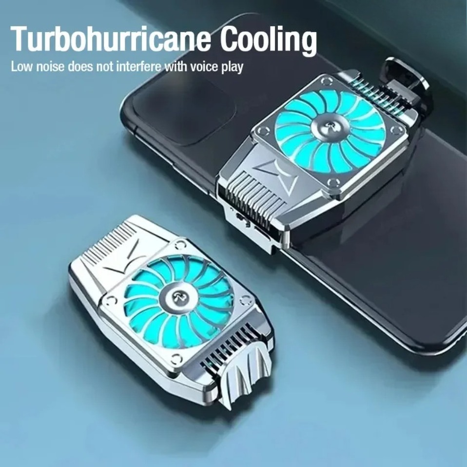 Gaming Accessories Phone - ポータブルバッククリップ冷却ミニ空冷式携帯電話ラジエーター iPhone 15 iOS Android ゲームアクセサリー