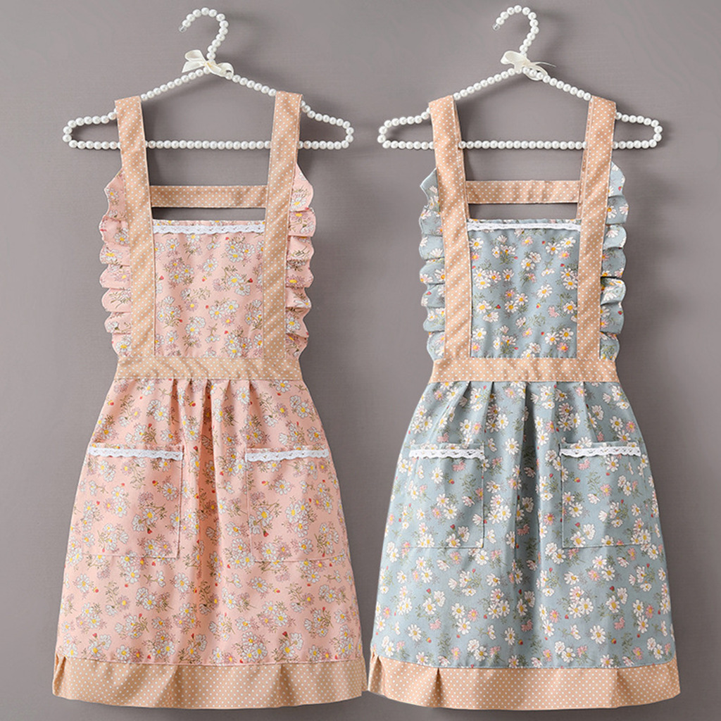 Gaming Kitchen Accessories - 女性のためのレトロな花の形をしたよだれかけ,キッチンの調理調理,レストランのアクセサリー