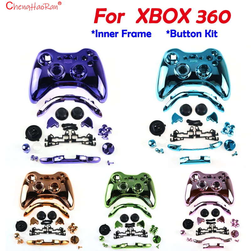 Gaming Setup Accessories Xbox - Xbox 360用ワイヤレスコントローラーケース,ゲームパッドハウジング,ボタン付きハウジング,アナログスティックバンパー,完全なアクセサリ,1セット