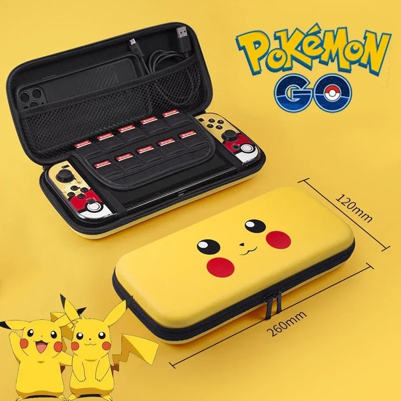 Gaming Accessories For Free Fire - ポケモンピカチュウ収納袋スイッチ OLED NS コンソールハードシェル保護ポーチゲームアクセサリーアニメポータブルカバーバッグ