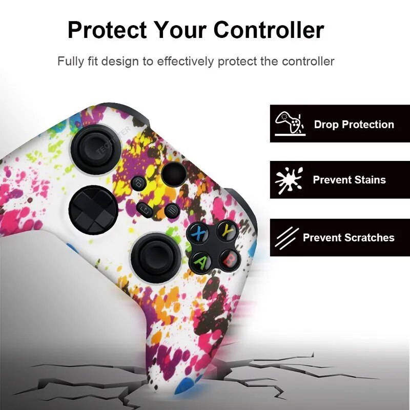 Xboxシリーズ用ソフトシリコンケース,コントローラー保護カ - Gaming Setup Accessories Xbox のレビューと価格