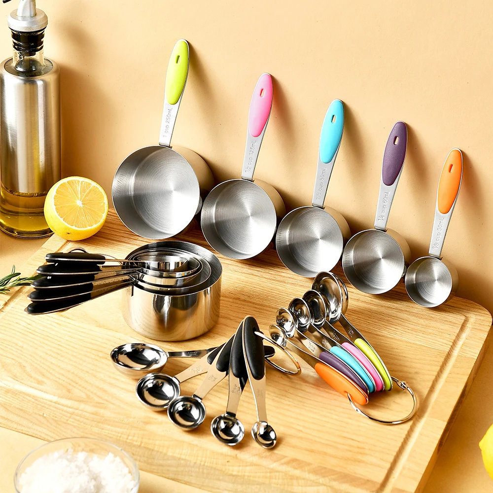5/10 個ステンレス鋼計量カップとスプーンセットキッチンア - Gaming Kitchen Accessories のレビューと価格