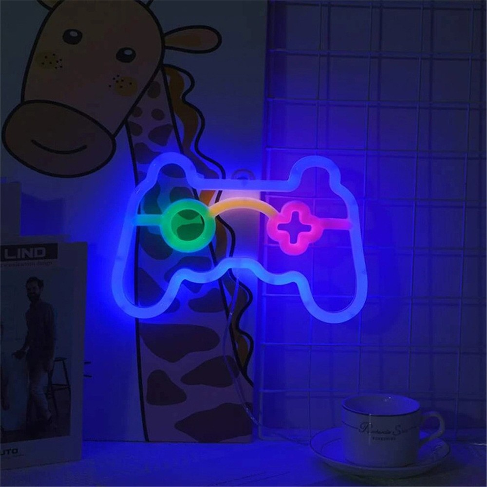 1個 USB給電式ゲームコントローラーネオンサインLEDライ - Gaming Accessories Wall のレビューと価格