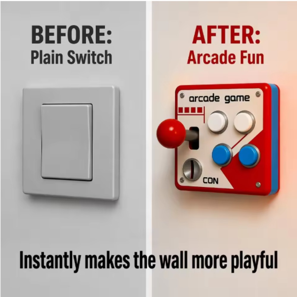 レトロアーケードジョイスティックスイッチプレートカバー、パン - Gaming Accessories Wall のレビューと価格