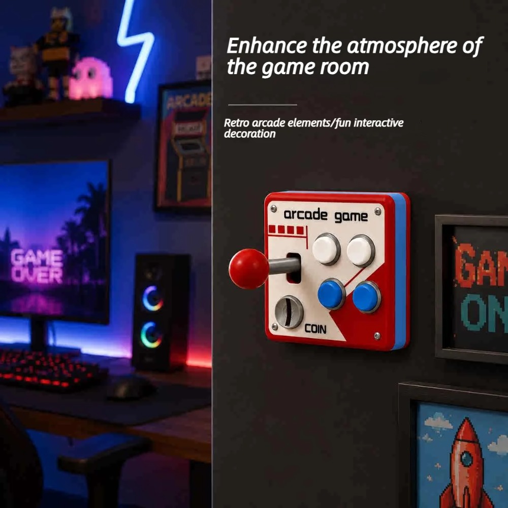 レトロアーケードジョイスティックスイッチプレートカバー、パン - Gaming Accessories Wall のレビューと価格