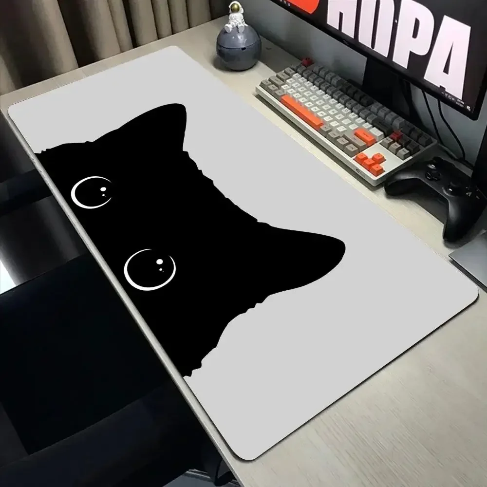 面白い黒猫マウスパッドかわいい猫コンピュータ会社デスクパッド - Gaming Accessories Companies のレビューと価格