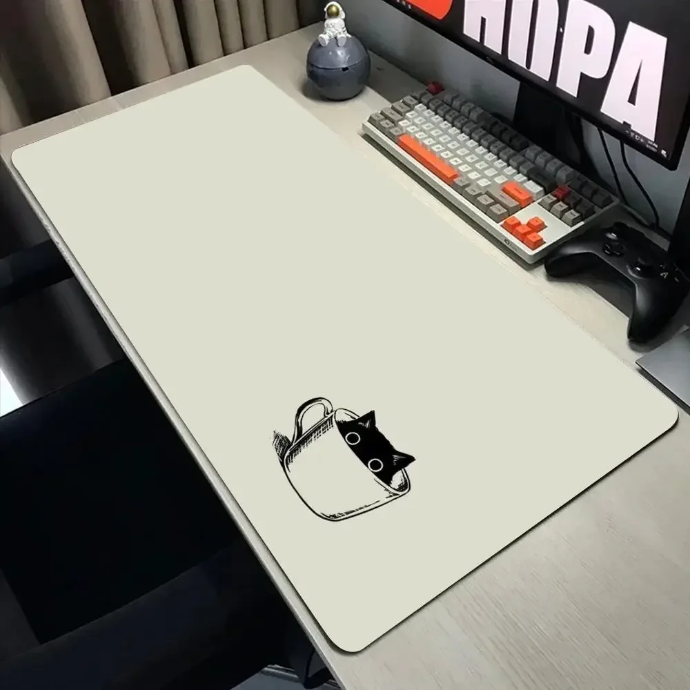 面白い黒猫マウスパッドかわいい猫コンピュータ会社デスクパッド - Gaming Accessories Companies のレビューと価格