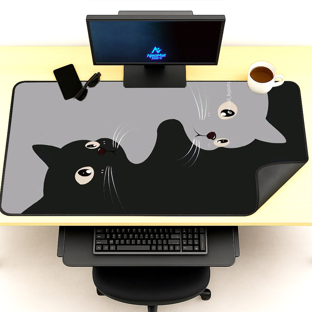 コンピューターマウスパッド 猫 非常に大きなカーペット ブラ - Gaming Accessories Very のレビューと価格