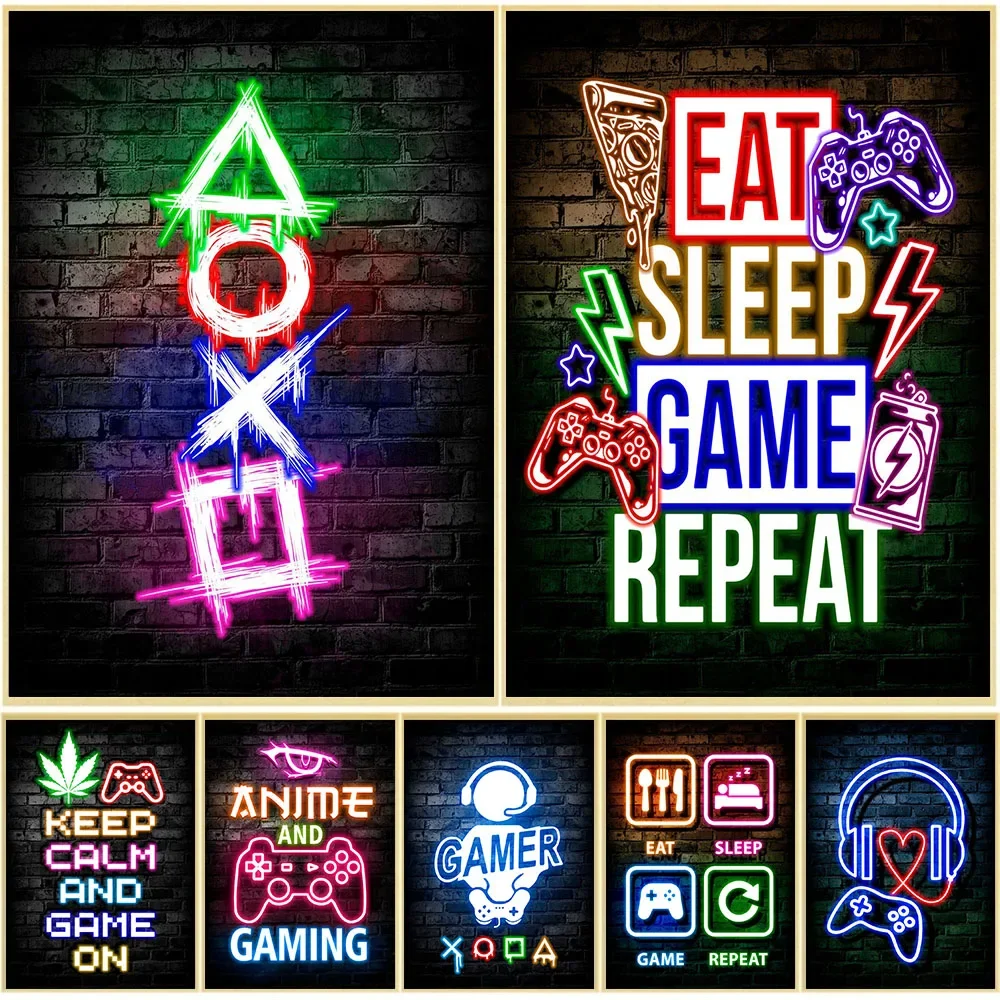 ゲーミングネオン「食べる・寝る・ゲーム・繰り返す」ウォールア - Gaming Accessories Wall のレビューと価格