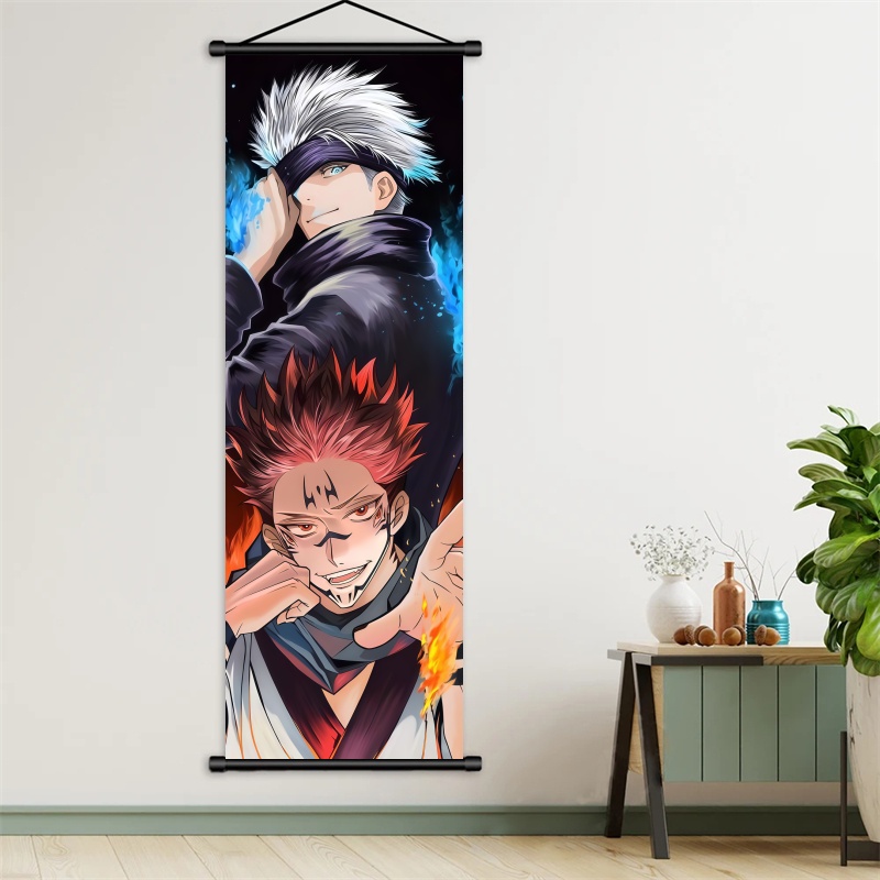 呪術廻戦 五条悟 アニメアート 布製ウォールポスター 壁掛け - Gaming Accessories Wall のレビューと価格